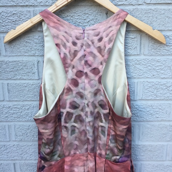 Joy Cioci Brooke Pink Print Silk Dress - Picture 7 of 8